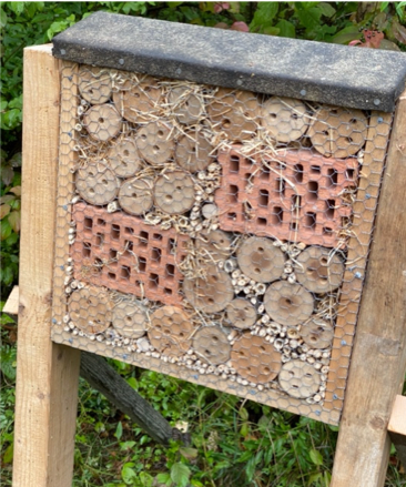 Aufbau von Insektenhotels durch unsere Jugend